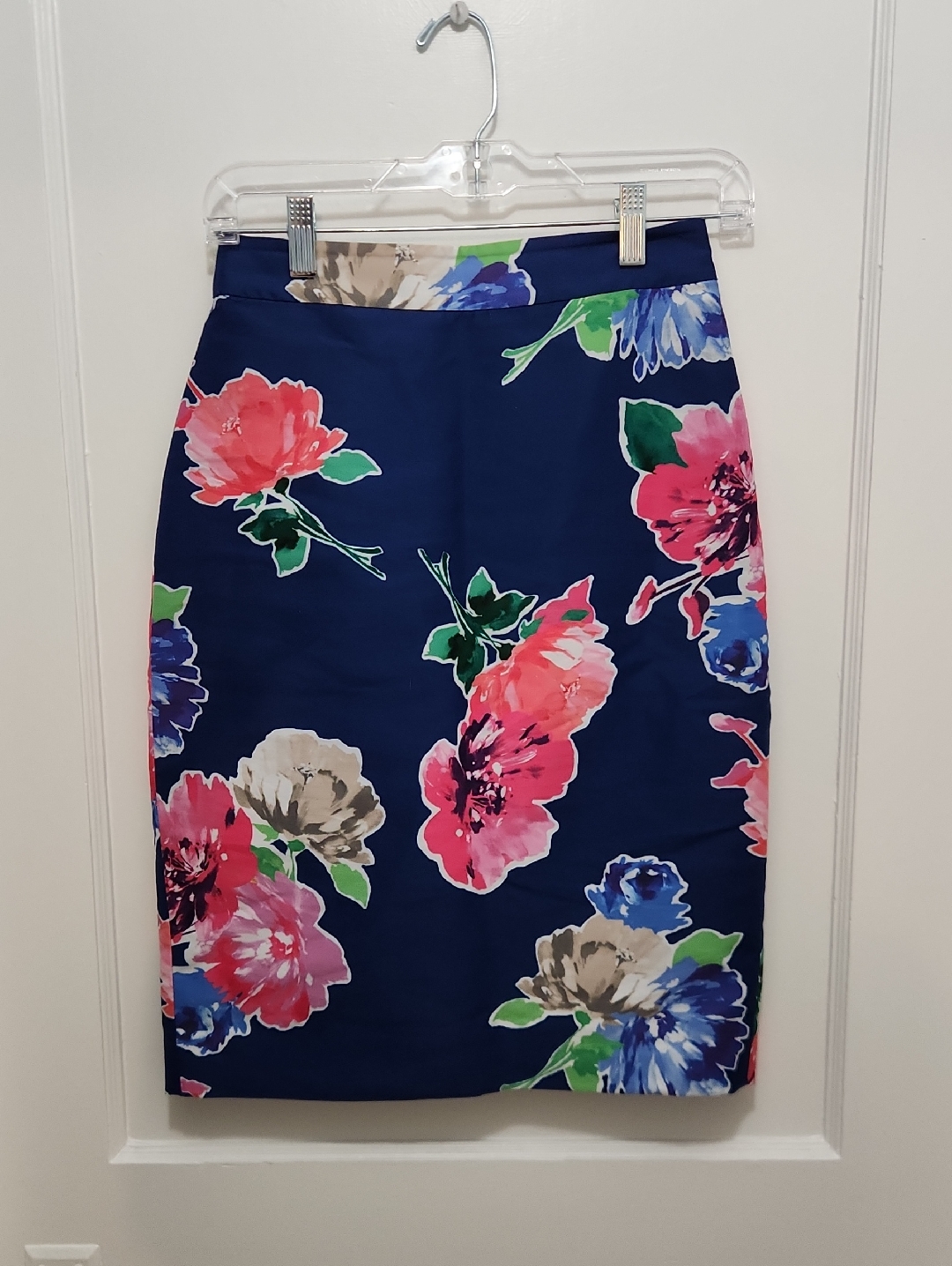 Kate Spade Blue Floral Pencil Skirt Size 0